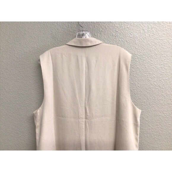 J.Jill Women’s Wearever Easy-Care Blazer Vest Beige Size Large Petite - Picture 5 of 9